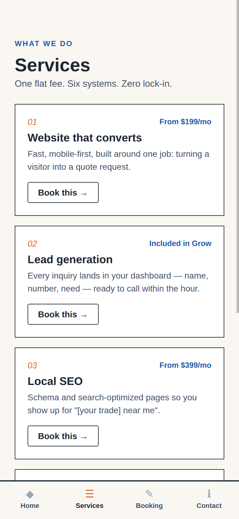 App services catalog