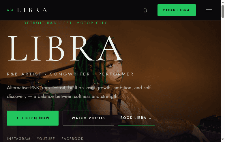 LIBRA of Detroit — artist website home page